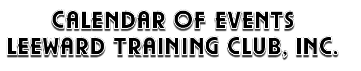 Calendar of events graphic